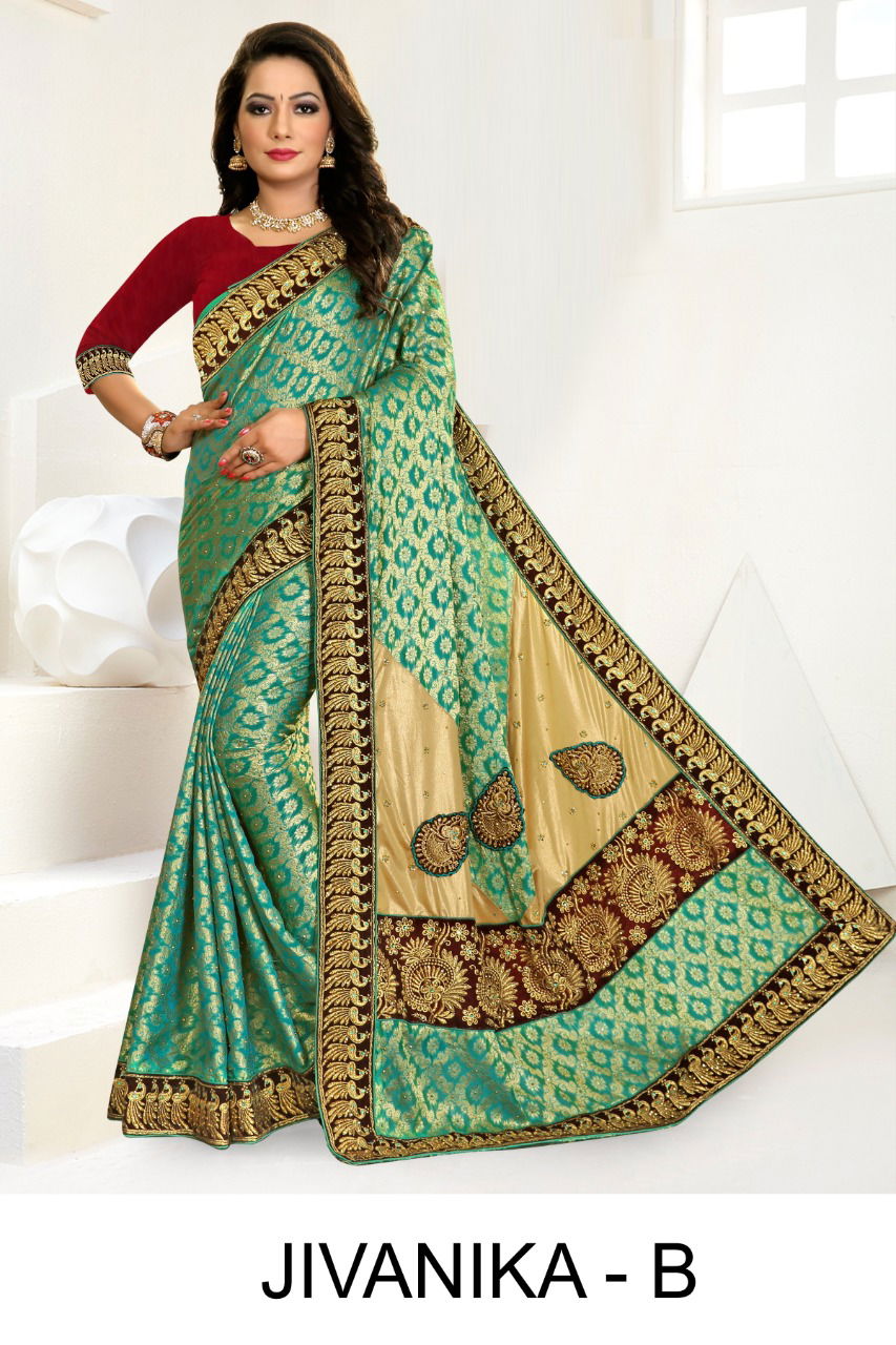 Ronisha Jivanika Latest Heavy Embroidery Work  Saree Collection